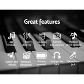 Dwell Home Brio 61 Key Electronic Keyboard with Stand