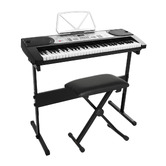 Dwell Home Brio 61 Key Electronic Keyboard with Stand &amp; Stool