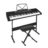 Dwell Home Eula 61 Keys Electronic Keyboard with Stand &amp; Stool Speaker