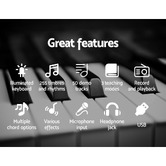 Dwell Home Annis 61 Key Electronic Keyboard with Stand &amp; Stool