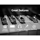 Dwell Home Eula 61 Keys Electronic Keyboard with Stand &amp; Stool Speaker
