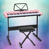 Dwell Home Ardelle 61 Key Electronic Keyboard with Stand &amp; Stool