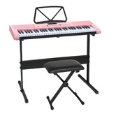 Dwell Home Ardelle 61 Key Electronic Keyboard with Stand &amp; Stool