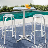 Dwell Home 2 Seater Laine Square Outdoor Bar Table Set
