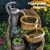 Dwell Home 80cm Xyline Solar Fountain with LED