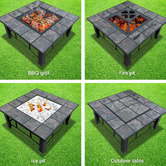 Dwell Home Denver 4-in-1 Fire Pit Grill Table