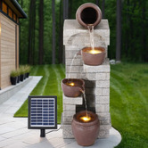 Dwell Home Hayes 4 Tier Solar Fountain with LED