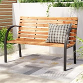 Dwell Home 2 Seater Caius Fir Wood Outdoor Bench