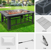 Dwell Home Waylon 3-in-1 Fire Pit Grill Table