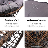 Dwell Home Adriel Outdoor Papasan Swivel Chair