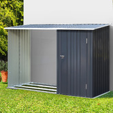 Dwell Home Sarie Galvanised Steel Tool Storage Shed