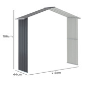 Dwell Home Raziel Galvanised Steel Storage Shed Extension
