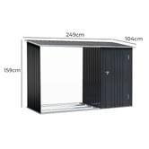 Dwell Home Sarie Galvanised Steel Tool Storage Shed