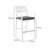 Dwell Home 2 Seater Baran Outdoor Bar Table Set