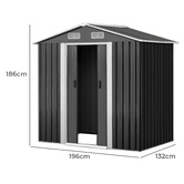 Dwell Home Cael Galvanised Steel Storage Shed