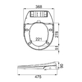 Dwell Home Cefito O-Shape Non-Electric Toilet Seat