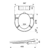 Dwell Home Cefito D-Shape Non-Electric Toilet Seat
