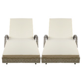 Dwell Home Theo PE Wicker Sun Lounges