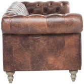 Chartwell Home Hugo Chesterfield 3 Seater Leather Sofa