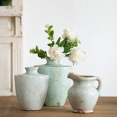 Chartwell Home Distressed Turquoise Albretch Ceramic Vase