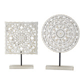 Chartwell Home 2 Piece White Mathis Table Accent Set