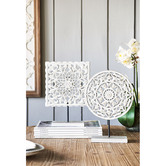 Chartwell Home 2 Piece White Mathis Table Accent Set