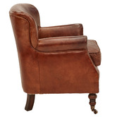Chartwell Home Dark Brown Helia Leather Armchair