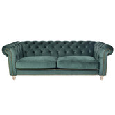 Chartwell Home Victoria Chesterfield 3 Seater Velvet Sofa