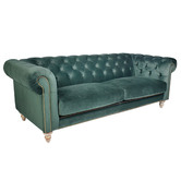 Chartwell Home Victoria Chesterfield 3 Seater Velvet Sofa