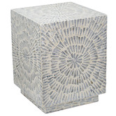 Chartwell Home Humphries Square Capiz Shell Side Table