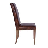 Chartwell Home Martin Waxed Leather High Back Dining Chairs