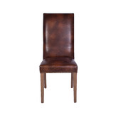Chartwell Home Martin Waxed Leather High Back Dining Chairs