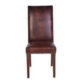 Chartwell Home Martin Waxed Leather High Back Dining Chairs