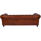 Chartwell Home Esama Chesterfield 4 Seater Leather Sofa