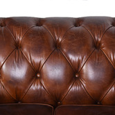 Chartwell Home Esama Chesterfield 4 Seater Leather Sofa