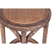 Chartwell Home 65cm Rahami Elm Wood &amp; Rattan Barstool