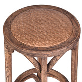 Chartwell Home 65cm Rahami Elm Wood &amp; Rattan Barstool