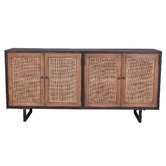 Chartwell Home Elodie Oak Wood &amp; Rattan Sideboard