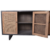 Chartwell Home Elodie Oak Wood &amp; Rattan Sideboard