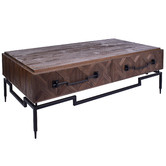 Chartwell Home Wormald Fir Wood &amp; Metal Coffee Table