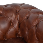 Chartwell Home Cristy Chesterfield Aged Cowhide Leather Armchair