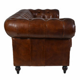 Chartwell Home Esama Chesterfield 3.5 Seater Leather Sofa