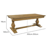 Chartwell Home Rosemar Extendable Fruitwood Dining Table