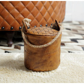 Chartwell Home Tan Travie Round Leather Door Stop
