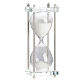 Chartwell Home 15 Minute Gold &amp; Clear Crystal Hourglass