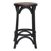 Chartwell Home 65cm Black Recycled Elm Wood Regin Barstool