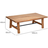 Chartwell Home Briana Mindi Wood Coffee Table