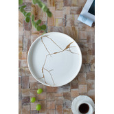 Chartwell Home White Lerew 26.5cm Porcelain Dinner Plate