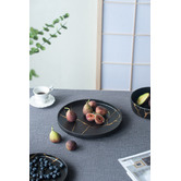 Chartwell Home Black Lerew 26.5cm Porcelain Dinner Plate