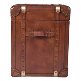 Chartwell Home Jeremiel Aged Cowhide Storage Trunk